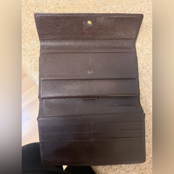 LOUIS VUITTON DAMIER EBENE SARAH WALLET - Picture 5 of 10